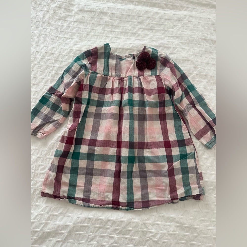 H&M long sleeve cotton dress size 1 1/2 - 2 years